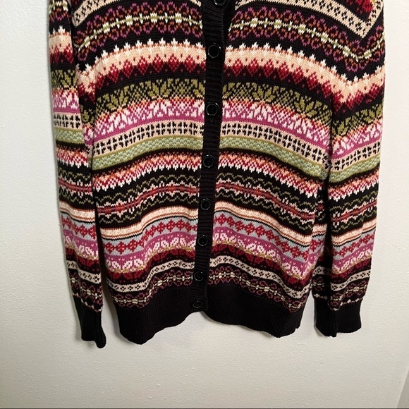 Vintage Tiara International Cardigan Sweater Fair Isle - Picture 4 of 10
